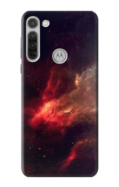 W3897 Red Nebula Space Hard Case and Leather Flip Case For Motorola Moto G8