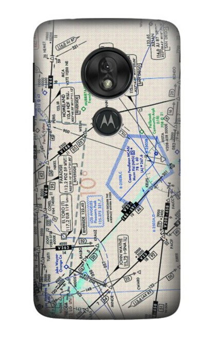 W3882 Flying Enroute Chart Hard Case and Leather Flip Case For Motorola Moto G7 Play