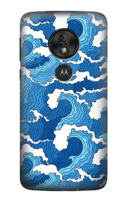 W3901 Aesthetic Storm Ocean Waves Hard Case and Leather Flip Case For Motorola Moto G7 Play