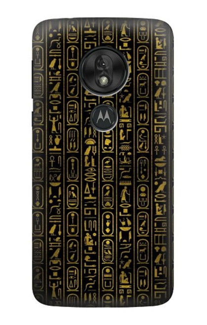 W3869 Ancient Egyptian Hieroglyphic Hard Case and Leather Flip Case For Motorola Moto G7 Power