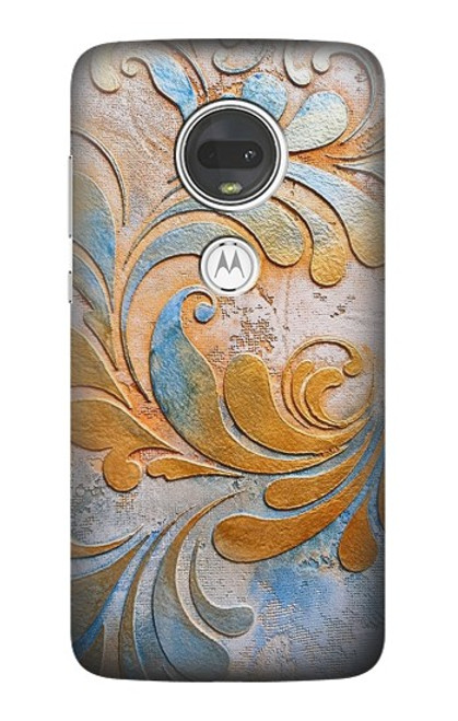 W3875 Canvas Vintage Rugs Hard Case and Leather Flip Case For Motorola Moto G7, Moto G7 Plus