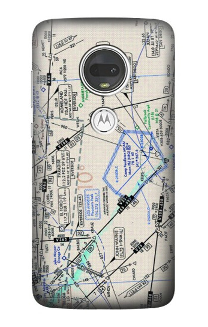 W3882 Flying Enroute Chart Hard Case and Leather Flip Case For Motorola Moto G7, Moto G7 Plus