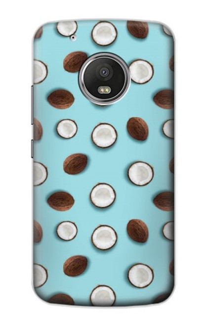 W3860 Coconut Dot Pattern Hard Case and Leather Flip Case For Motorola Moto G5 Plus