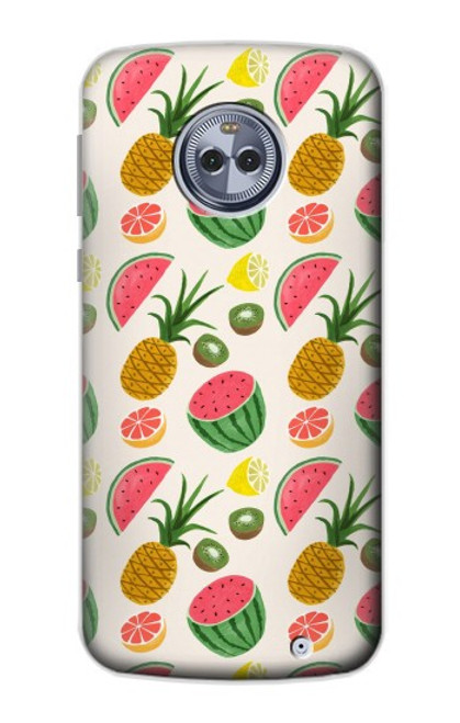 W3883 Fruit Pattern Hard Case and Leather Flip Case For Motorola Moto X4