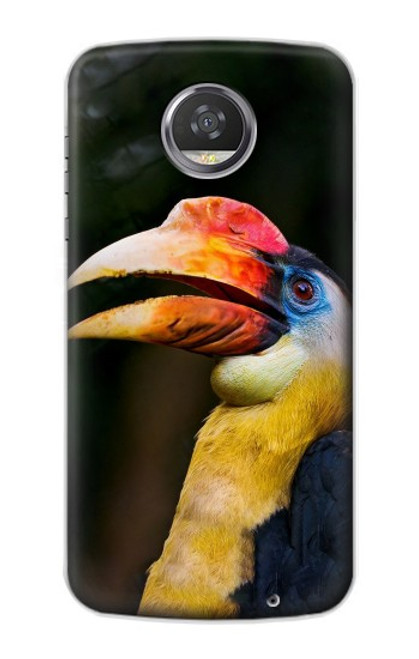 W3876 Colorful Hornbill Hard Case and Leather Flip Case For Motorola Moto Z2 Play, Z2 Force