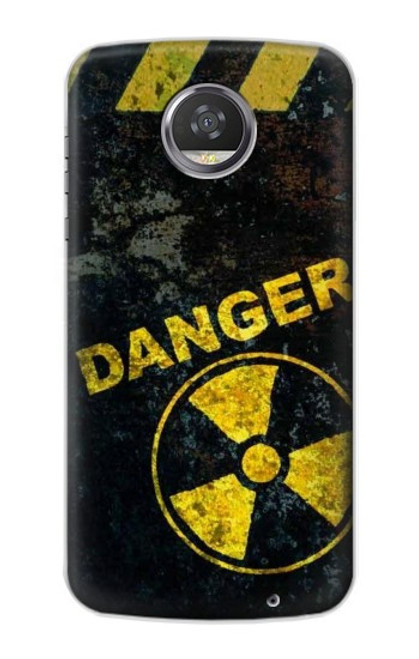 W3891 Nuclear Hazard Danger Hard Case and Leather Flip Case For Motorola Moto Z2 Play, Z2 Force