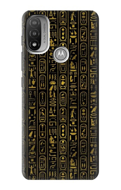 W3869 Ancient Egyptian Hieroglyphic Hard Case and Leather Flip Case For Motorola Moto E20,E30,E40