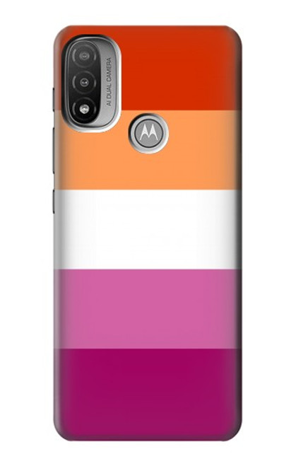 W3887 Lesbian Pride Flag Hard Case and Leather Flip Case For Motorola Moto E20,E30,E40