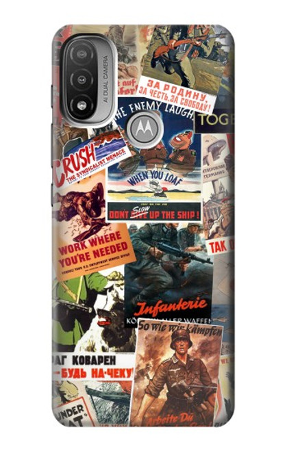 W3905 Vintage Army Poster Hard Case and Leather Flip Case For Motorola Moto E20,E30,E40