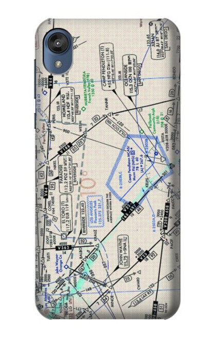 W3882 Flying Enroute Chart Hard Case and Leather Flip Case For Motorola Moto E6, Moto E (6th Gen)