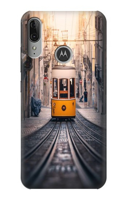 W3867 Trams in Lisbon Hard Case and Leather Flip Case For Motorola Moto E6 Plus, Moto E6s