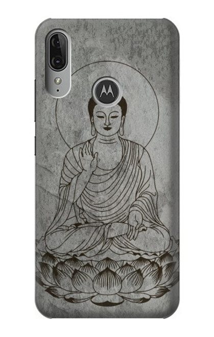 W3873 Buddha Line Art Hard Case and Leather Flip Case For Motorola Moto E6 Plus, Moto E6s