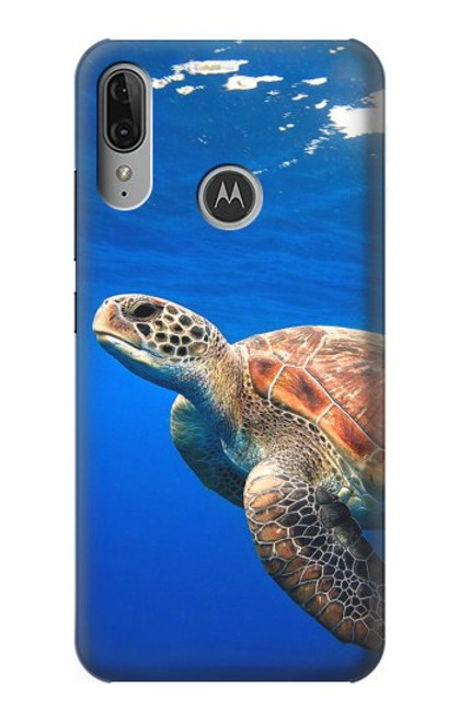 W3898 Sea Turtle Hard Case and Leather Flip Case For Motorola Moto E6 Plus, Moto E6s