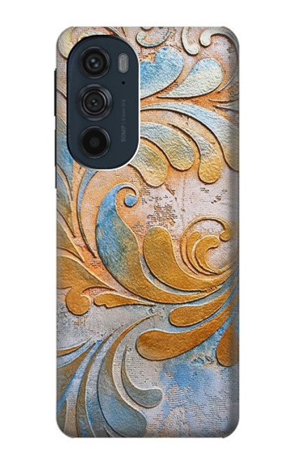 W3875 Canvas Vintage Rugs Hard Case and Leather Flip Case For Motorola Edge 30 Pro