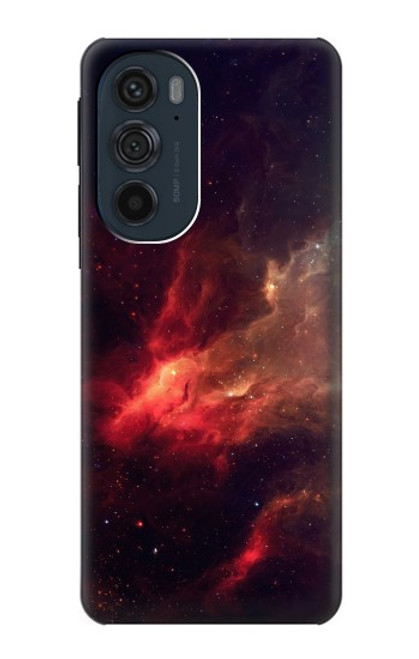 W3897 Red Nebula Space Hard Case and Leather Flip Case For Motorola Edge 30 Pro