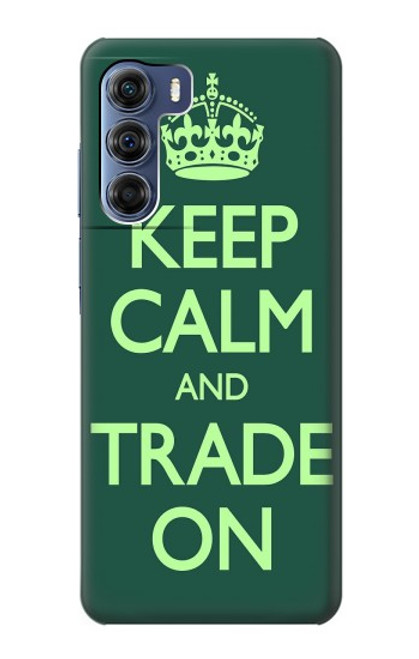 W3862 Keep Calm and Trade On Hard Case and Leather Flip Case For Motorola Edge S30