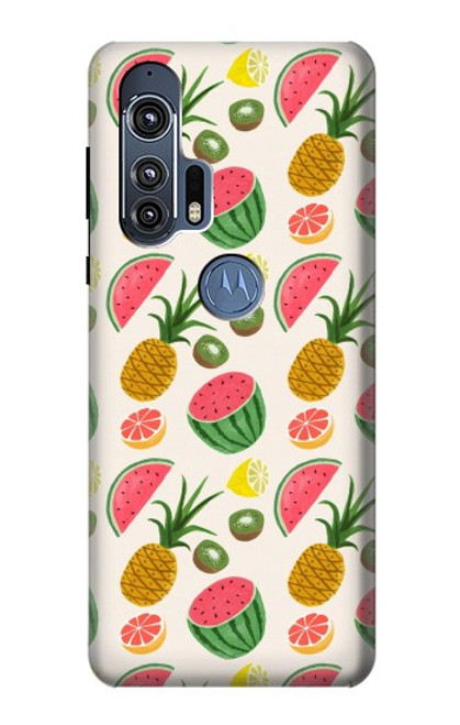 W3883 Fruit Pattern Hard Case and Leather Flip Case For Motorola Edge+