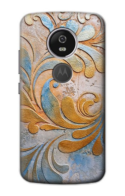 W3875 Canvas Vintage Rugs Hard Case and Leather Flip Case For Motorola Moto E5 Plus