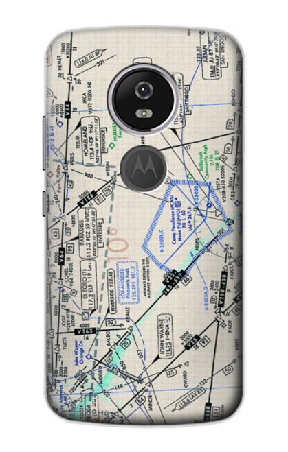 W3882 Flying Enroute Chart Hard Case and Leather Flip Case For Motorola Moto E5 Plus