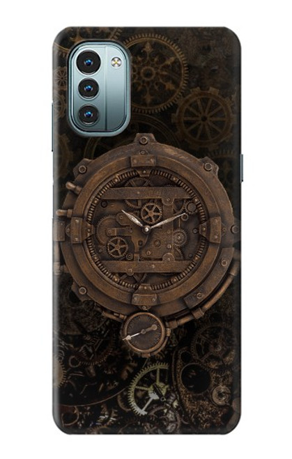 W3902 Steampunk Clock Gear Hard Case and Leather Flip Case For Nokia G11, G21