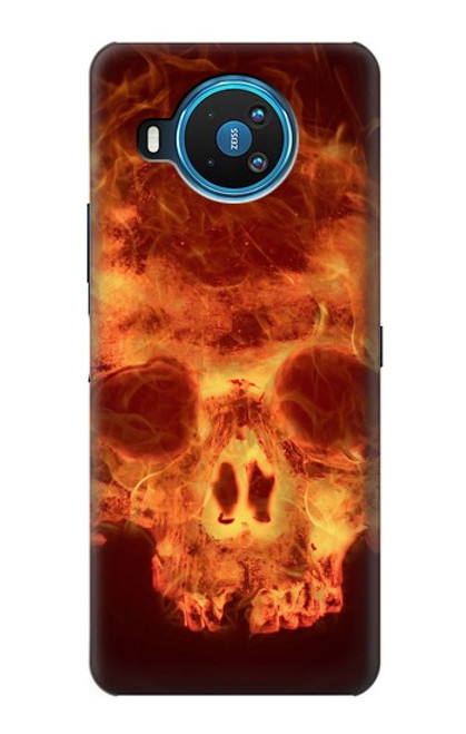 W3881 Fire Skull Hard Case and Leather Flip Case For Nokia 8.3 5G