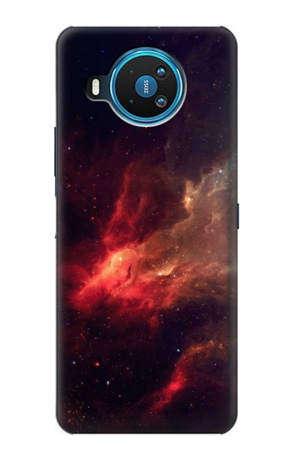 W3897 Red Nebula Space Hard Case and Leather Flip Case For Nokia 8.3 5G