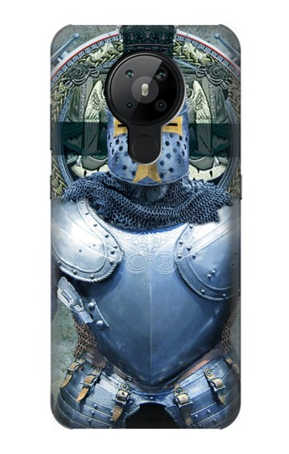 W3864 Medieval Templar Heavy Armor Knight Hard Case and Leather Flip Case For Nokia 5.3