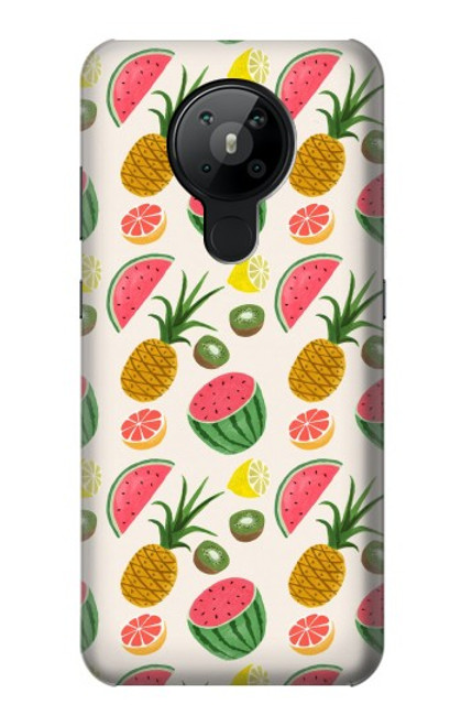 W3883 Fruit Pattern Hard Case and Leather Flip Case For Nokia 5.3