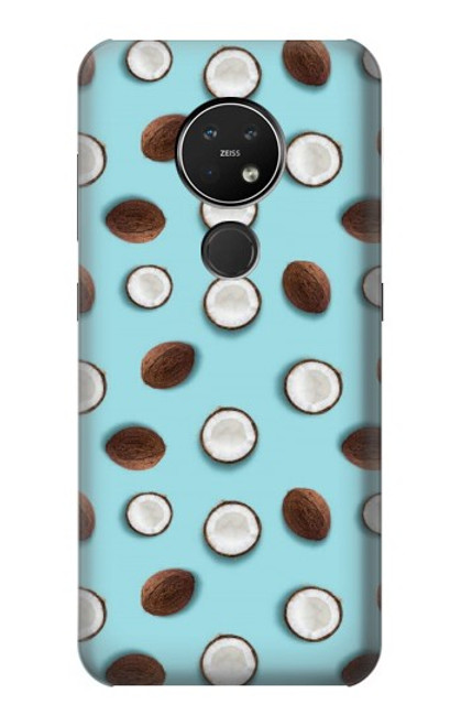 W3860 Coconut Dot Pattern Hard Case and Leather Flip Case For Nokia 7.2