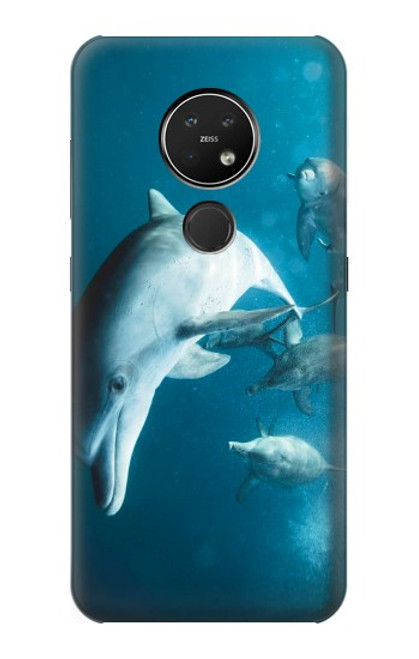 W3878 Dolphin Hard Case and Leather Flip Case For Nokia 7.2