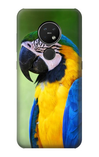W3888 Macaw Face Bird Hard Case and Leather Flip Case For Nokia 7.2