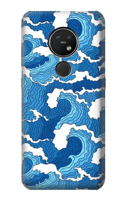 W3901 Aesthetic Storm Ocean Waves Hard Case and Leather Flip Case For Nokia 7.2