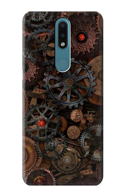 W3884 Steampunk Mechanical Gears Hard Case and Leather Flip Case For Nokia 2.4