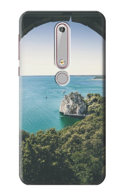 W3865 Europe Duino Beach Italy Hard Case and Leather Flip Case For Nokia 6.1, Nokia 6 2018