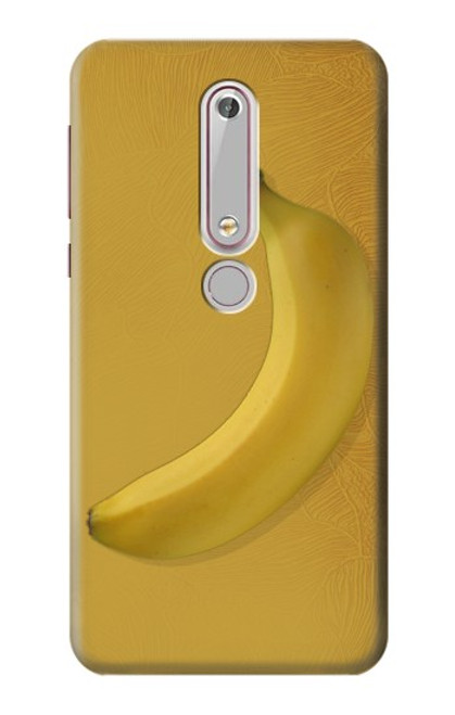 W3872 Banana Hard Case and Leather Flip Case For Nokia 6.1, Nokia 6 2018