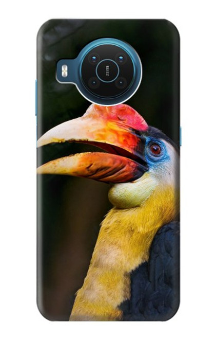 W3876 Colorful Hornbill Hard Case and Leather Flip Case For Nokia X20