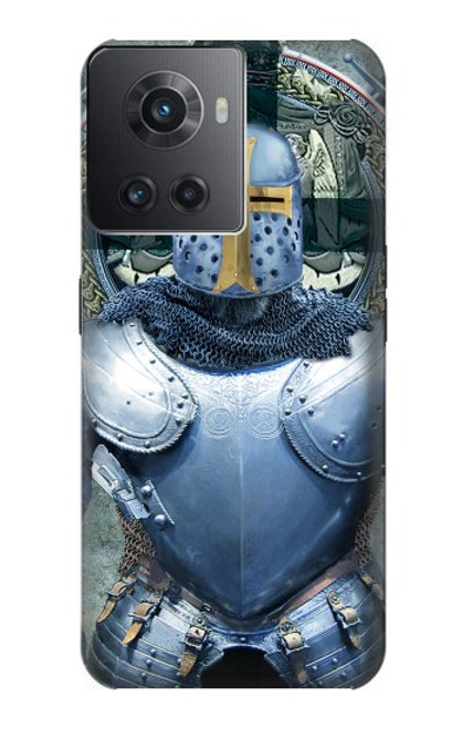 W3864 Medieval Templar Heavy Armor Knight Hard Case and Leather Flip Case For OnePlus Ace