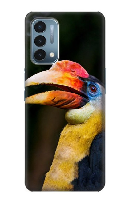 W3876 Colorful Hornbill Hard Case and Leather Flip Case For OnePlus Nord N200 5G