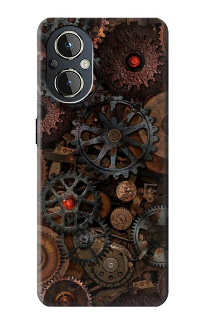 W3884 Steampunk Mechanical Gears Hard Case and Leather Flip Case For OnePlus Nord N20 5G