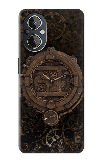W3902 Steampunk Clock Gear Hard Case and Leather Flip Case For OnePlus Nord N20 5G