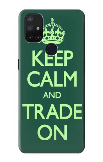 W3862 Keep Calm and Trade On Hard Case and Leather Flip Case For OnePlus Nord N10 5G