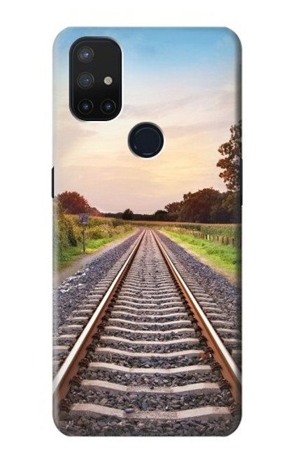 W3866 Railway Straight Train Track Hard Case and Leather Flip Case For OnePlus Nord N10 5G