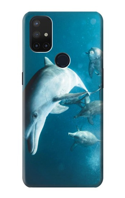 W3878 Dolphin Hard Case and Leather Flip Case For OnePlus Nord N10 5G