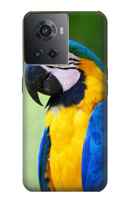 W3888 Macaw Face Bird Hard Case and Leather Flip Case For OnePlus 10R