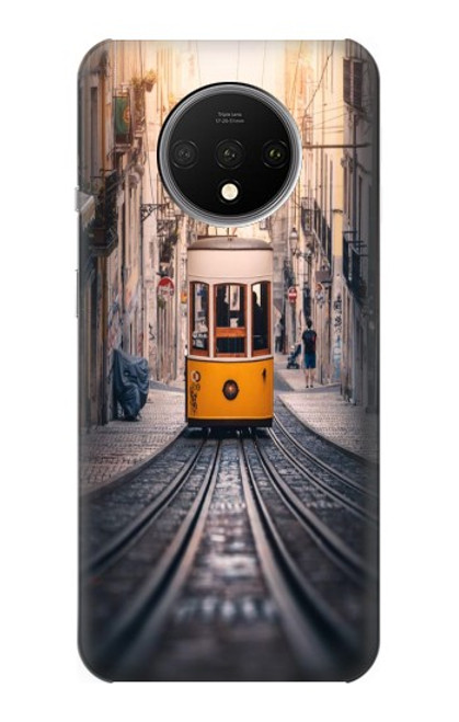 W3867 Trams in Lisbon Hard Case and Leather Flip Case For OnePlus 7T