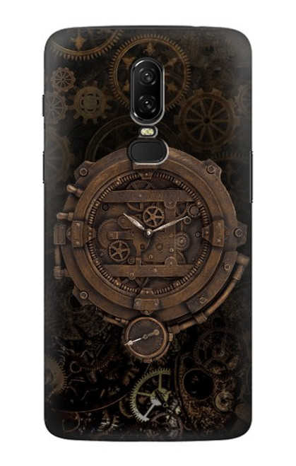W3902 Steampunk Clock Gear Hard Case and Leather Flip Case For OnePlus 6