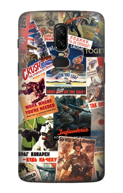 W3905 Vintage Army Poster Hard Case and Leather Flip Case For OnePlus 6