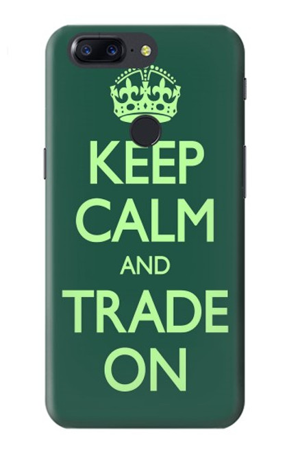 W3862 Keep Calm and Trade On Hard Case and Leather Flip Case For OnePlus 5T