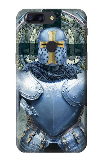 W3864 Medieval Templar Heavy Armor Knight Hard Case and Leather Flip Case For OnePlus 5T