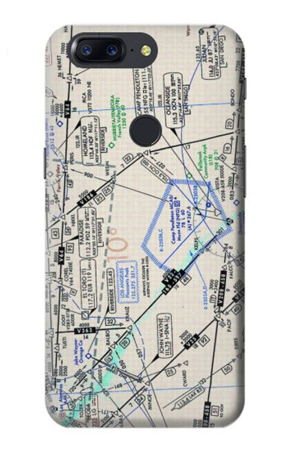 W3882 Flying Enroute Chart Hard Case and Leather Flip Case For OnePlus 5T
